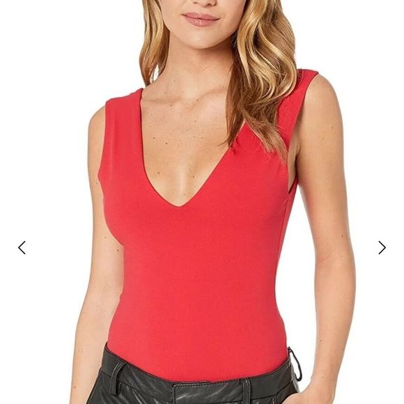 FREE PEOPLE | Keep It Sleek Bodysuit in Red - Picture 4 of 5